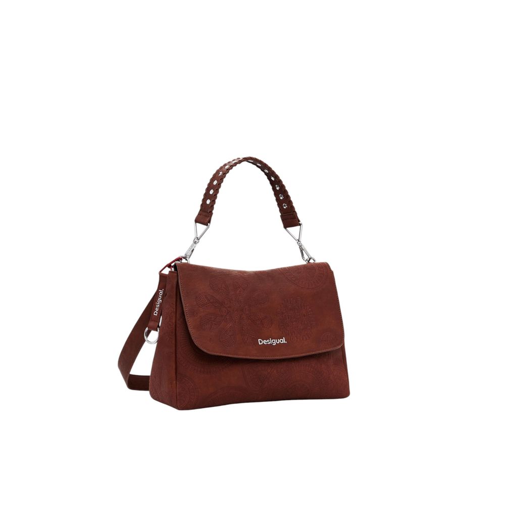 Desigual Braune Polyethylen-Handtasche