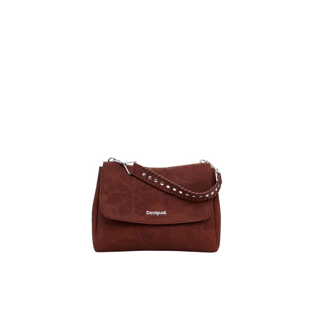 Desigual Braune Polyethylen-Handtasche