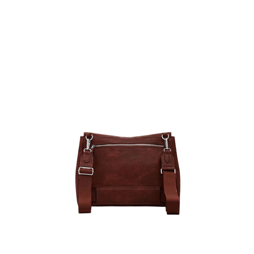 Desigual Braune Polyethylen-Handtasche