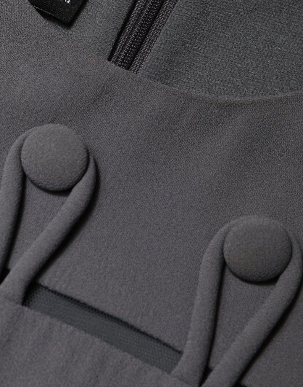 Emporio Armani Graues ärmelloses A-Linien-Minikleid mit Rundhalsausschnitt