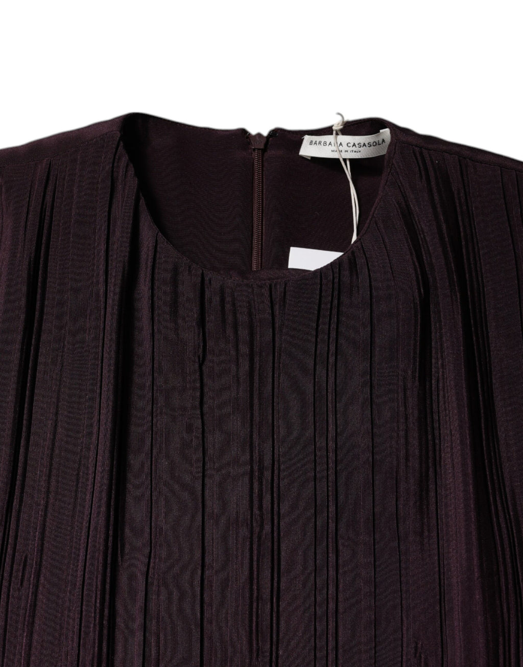 Barbara Casasola Braunes Seidenmantel-Maxikleid mit kurzen Ärmeln