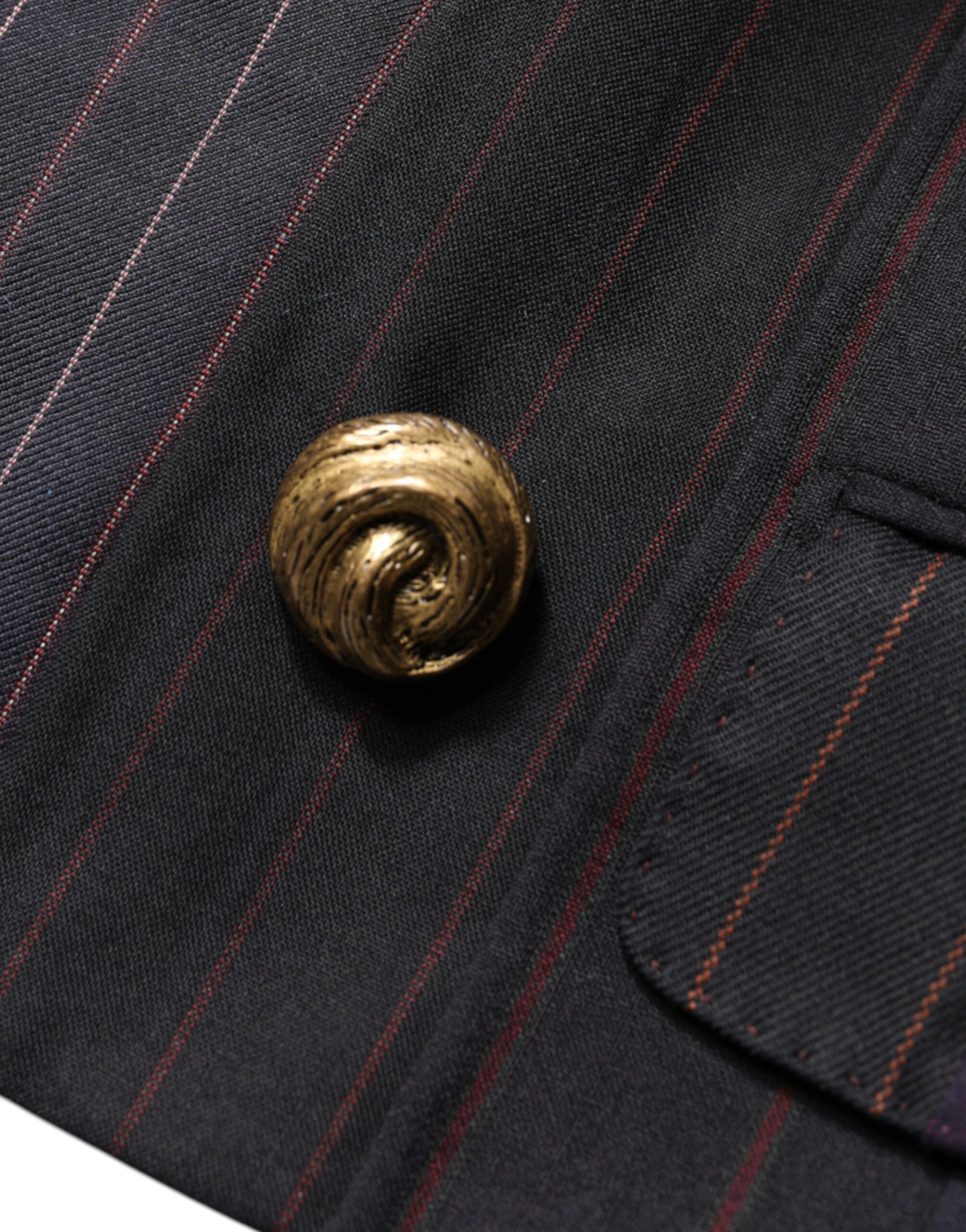 Dolce & Gabbana Multicolor Streifen Wolle Cropped Blazer Mantel Jacke