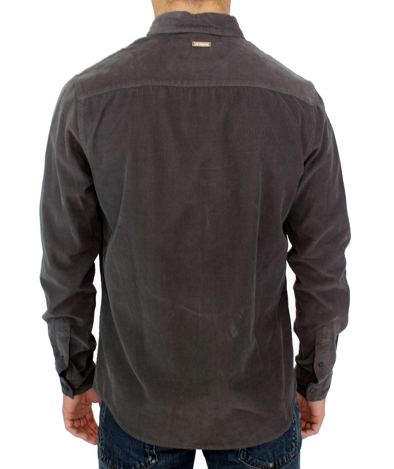 GF Ferre Grünes Freizeithemd aus Baumwolle mit Knopfleiste