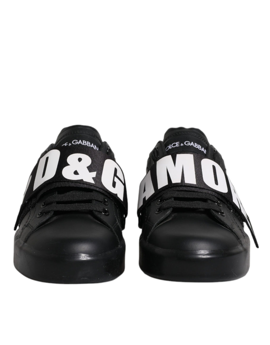 Dolce & Gabbana Schwarz D&G AMORE Low Top Sneakers Schuhe