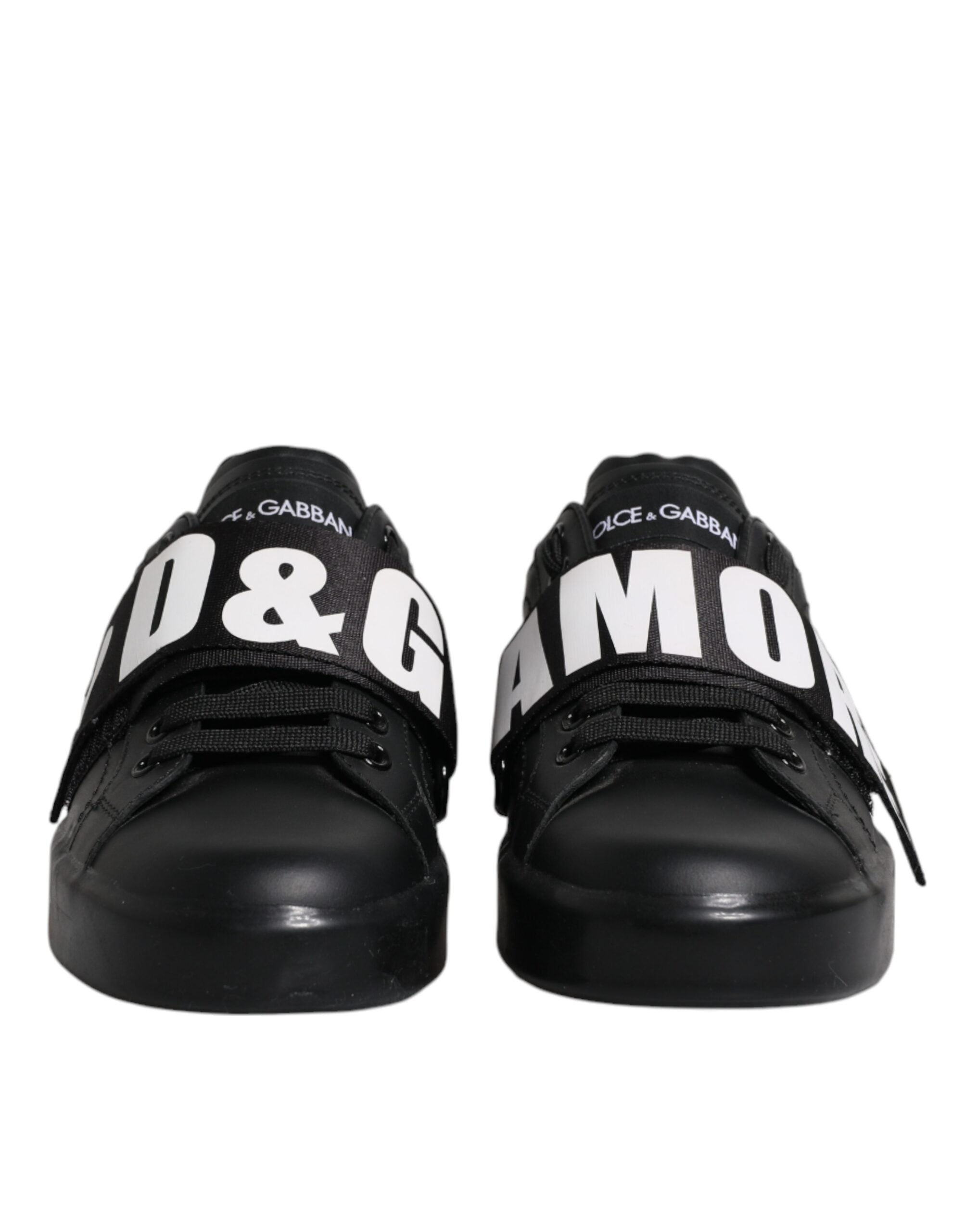 Dolce & Gabbana Schwarz D&G AMORE Low Top Sneakers Schuhe