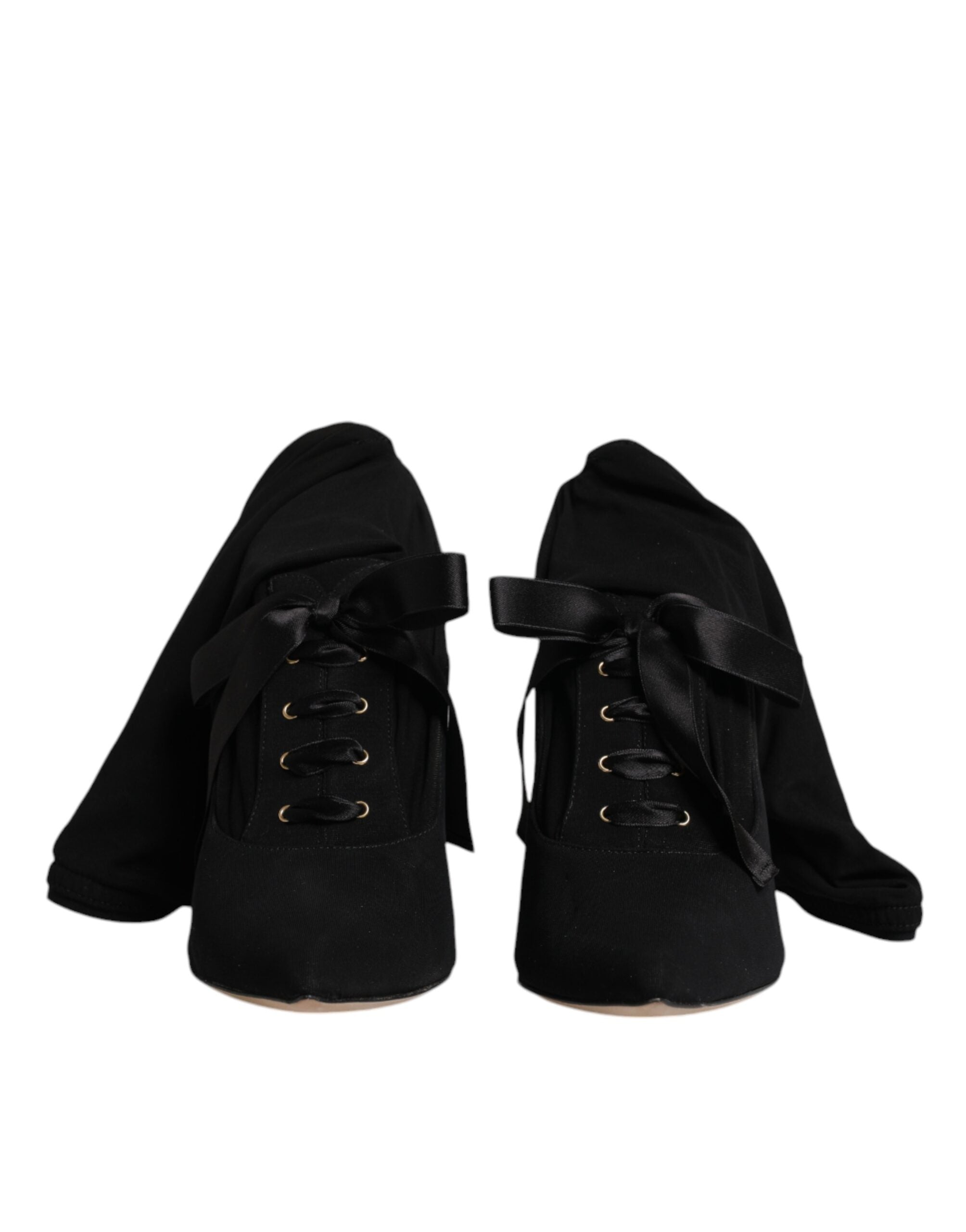 Dolce & Gabbana Schwarz Stiletto Heels Mid Calf Stiefel Schuhe