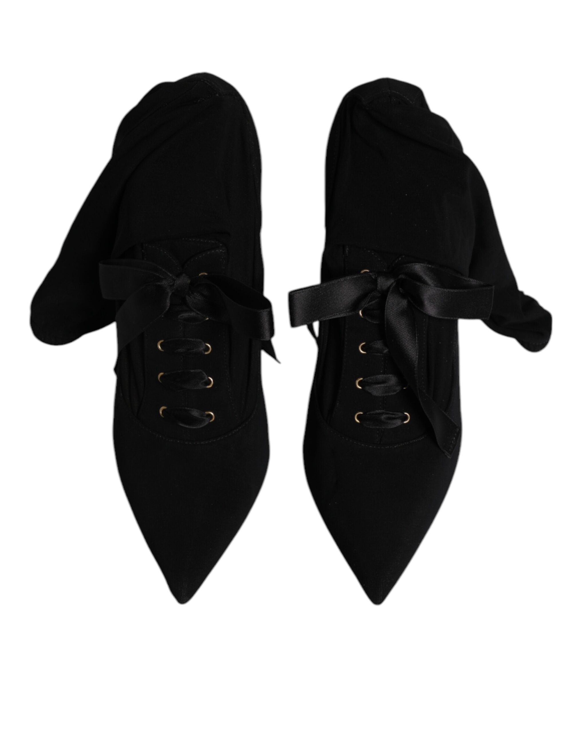 Dolce & Gabbana Schwarz Stiletto Heels Mid Calf Stiefel Schuhe