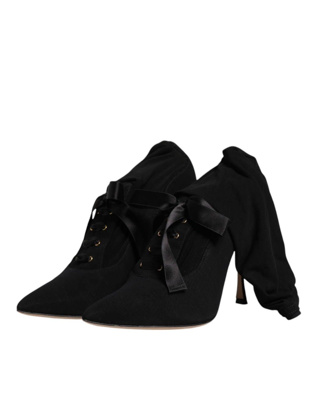 Dolce & Gabbana Schwarz Stiletto Heels Mid Calf Stiefel Schuhe