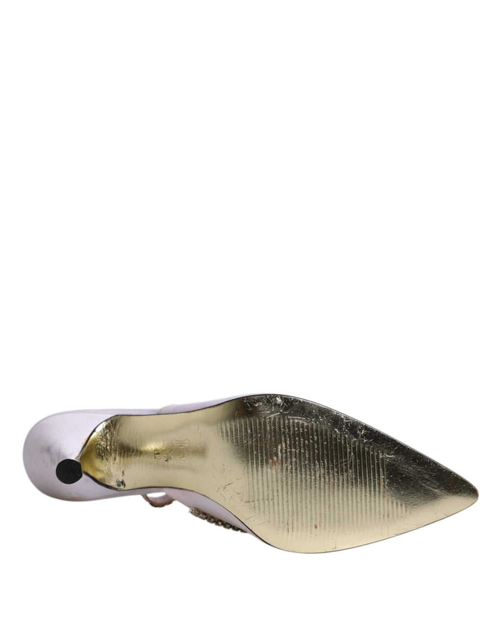 Dolce & Gabbana Weiß Strass Kristall Slingbacks Pumps Schuhe