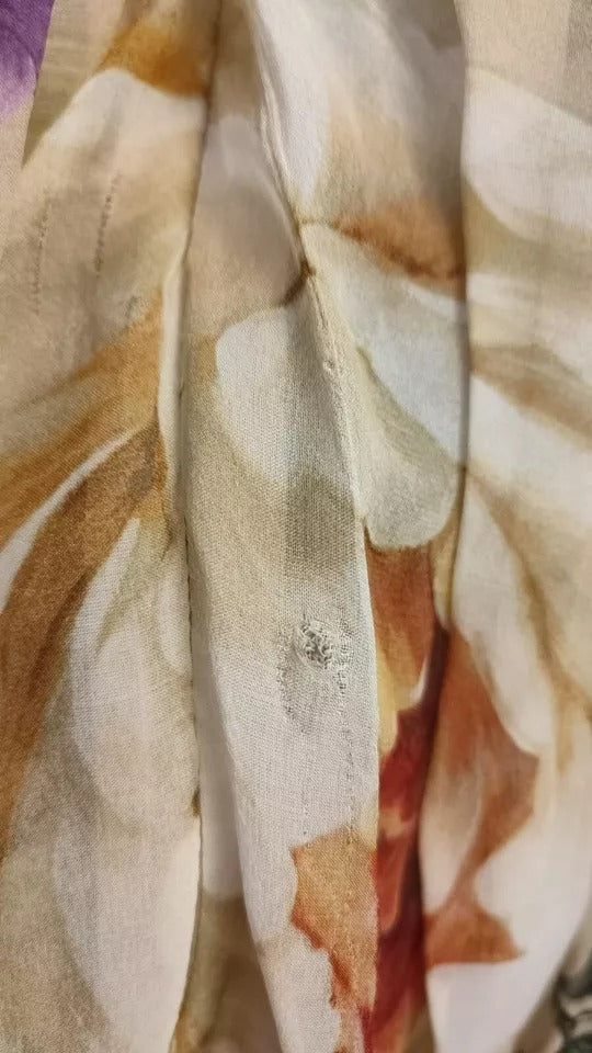 Dolce & Gabbana Beigefarbenes ärmelloses Minikleid in A-Linie mit Blumenmuster