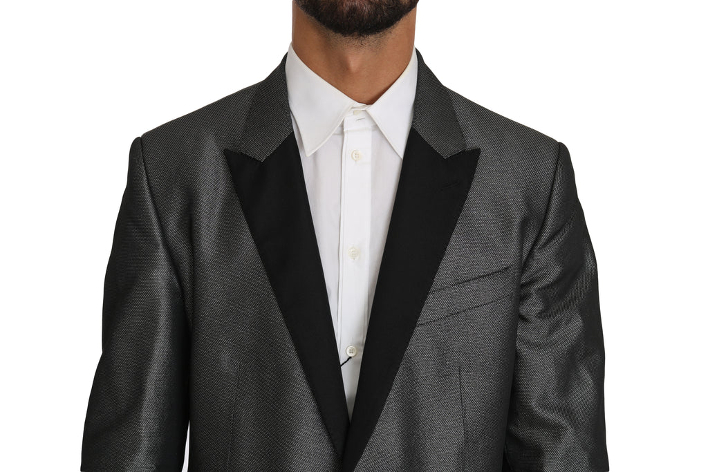 Dolce & Gabbana Grauer gemusterter MARTINI Anzug, 2-teilig