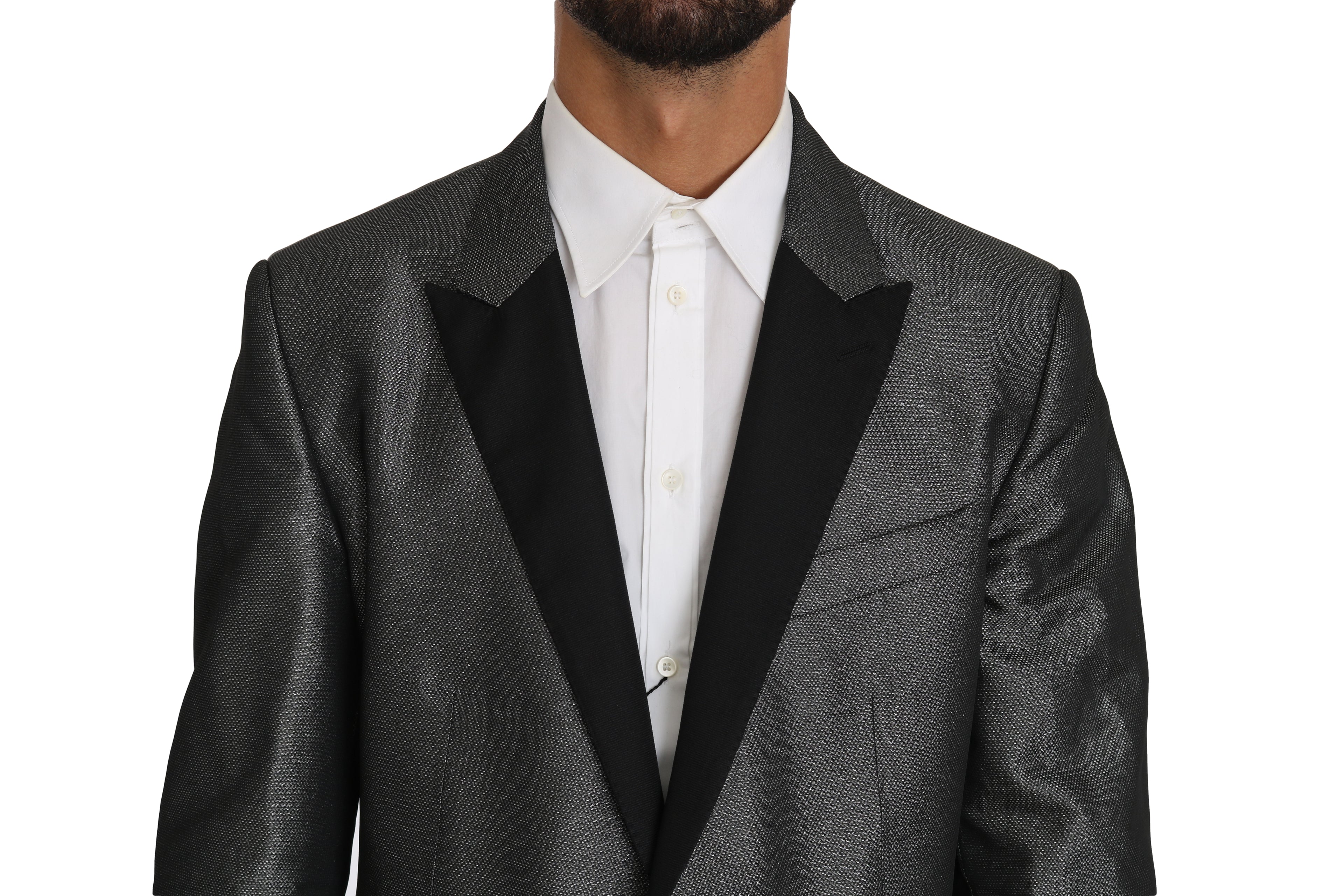 Dolce & Gabbana Grauer gemusterter MARTINI Anzug, 2-teilig