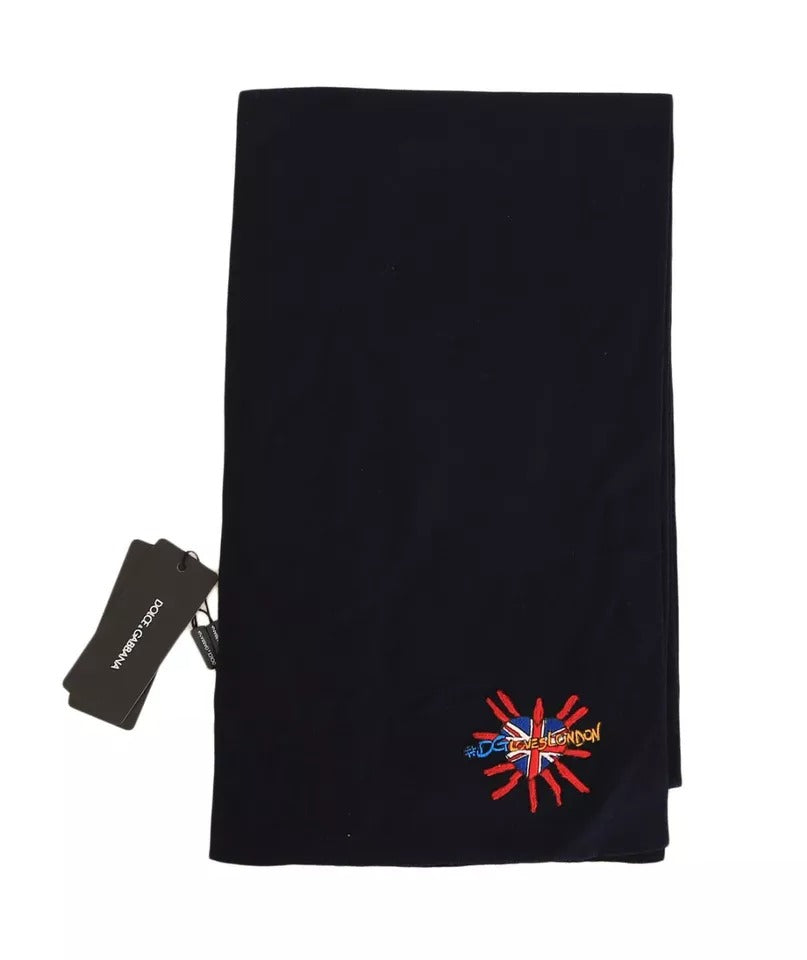 Dolce & Gabbana Blaue Wolle #DGLovesLondon Schal Schal