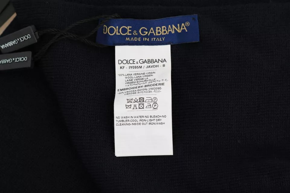 Dolce & Gabbana Blaue Wolle #DGLovesLondon Schal Schal