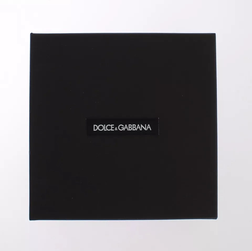 Dolce & Gabbana Multicolor Raffia Leder Schließe Finder Kette Schlüsselanhänger