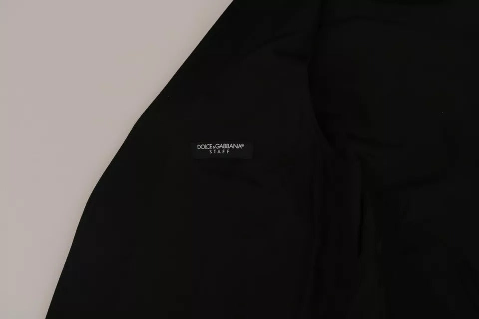 Dolce & Gabbana Schwarze Logo-Weste aus Wolle