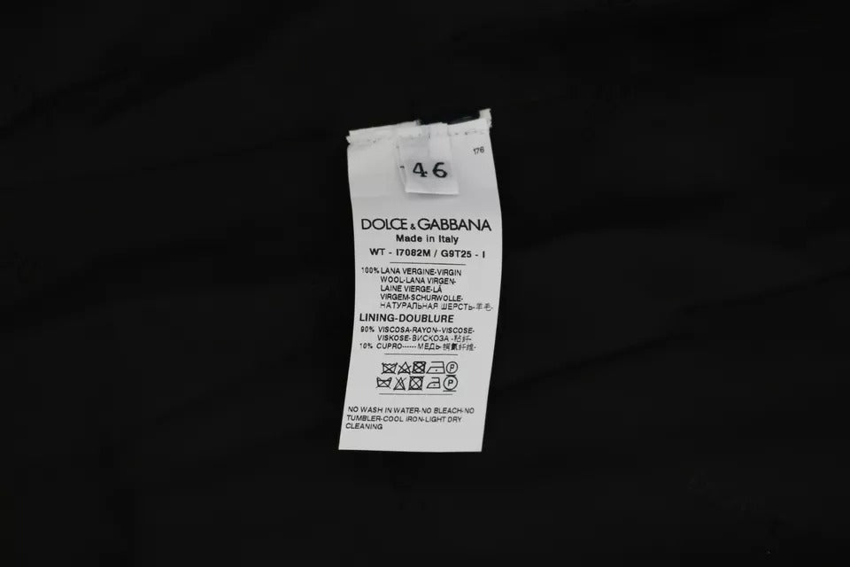 Dolce & Gabbana Schwarze Logo-Weste aus Wolle