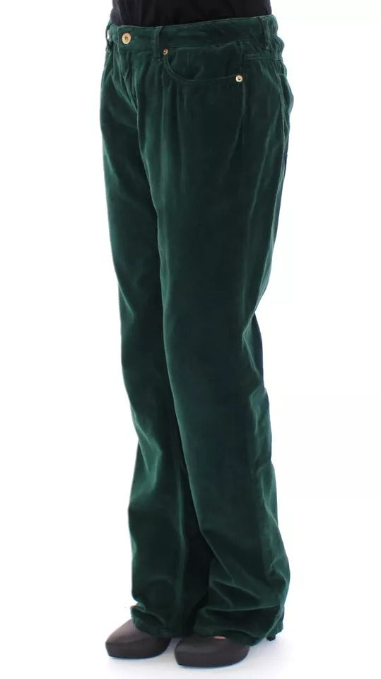 Dolce & Gabbana Grüne Baumwoll-Corduroys SLIMMY Fit D&G-Hosen