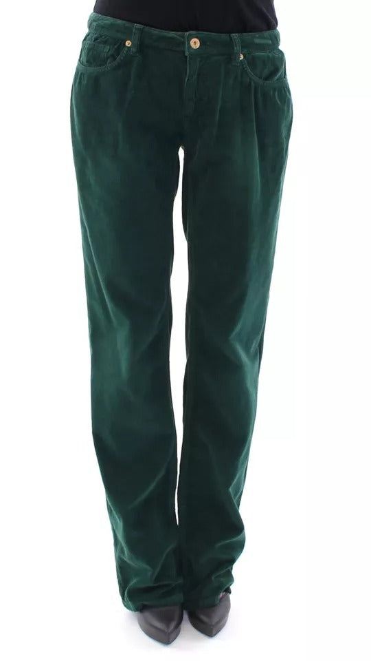 Dolce & Gabbana Grüne Baumwoll-Corduroys SLIMMY Fit D&G-Hosen