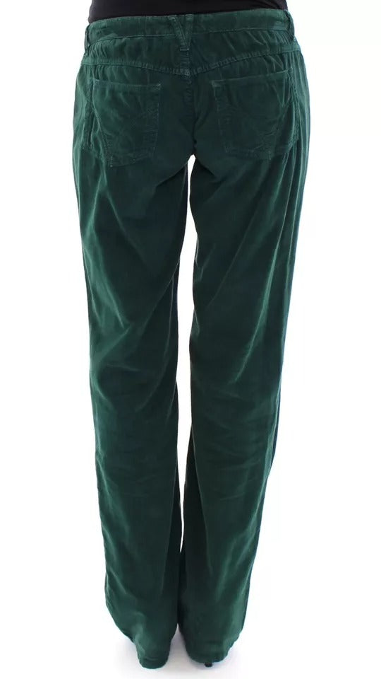 Dolce & Gabbana Grüne Baumwoll-Corduroys SLIMMY Fit D&G-Hosen