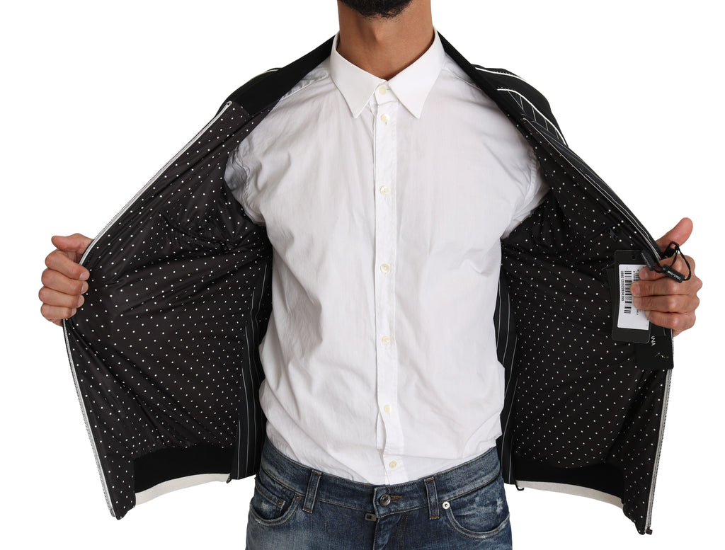 Dolce & Gabbana Schwarze DD58 SG62 Paillettenbesetzte Perlenjacke