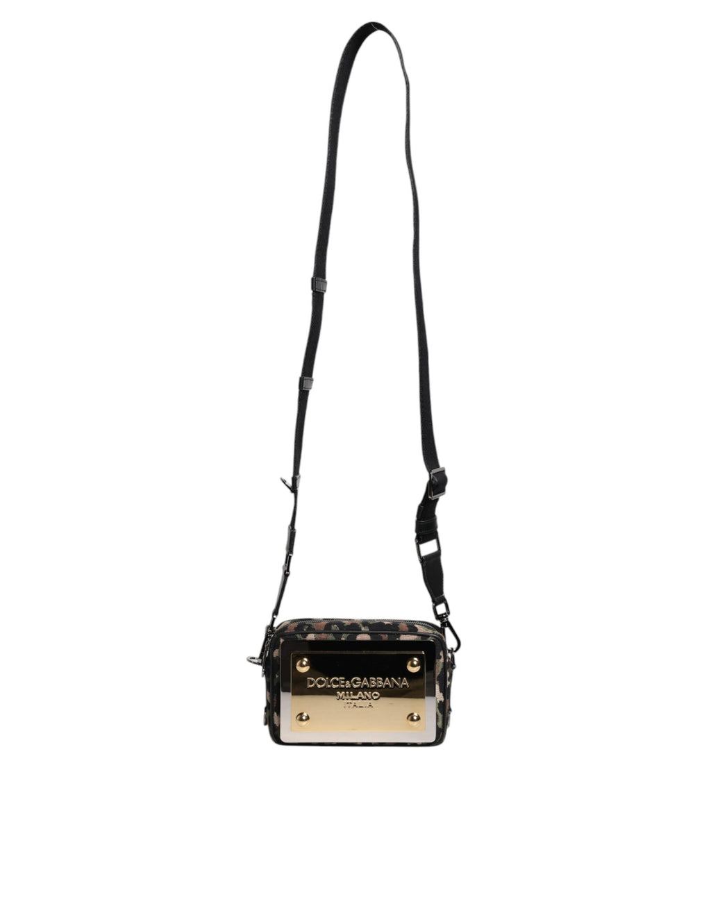 Dolce & Gabbana Multicolor Leopard Jacquard DG Logo Crossbody Tasche