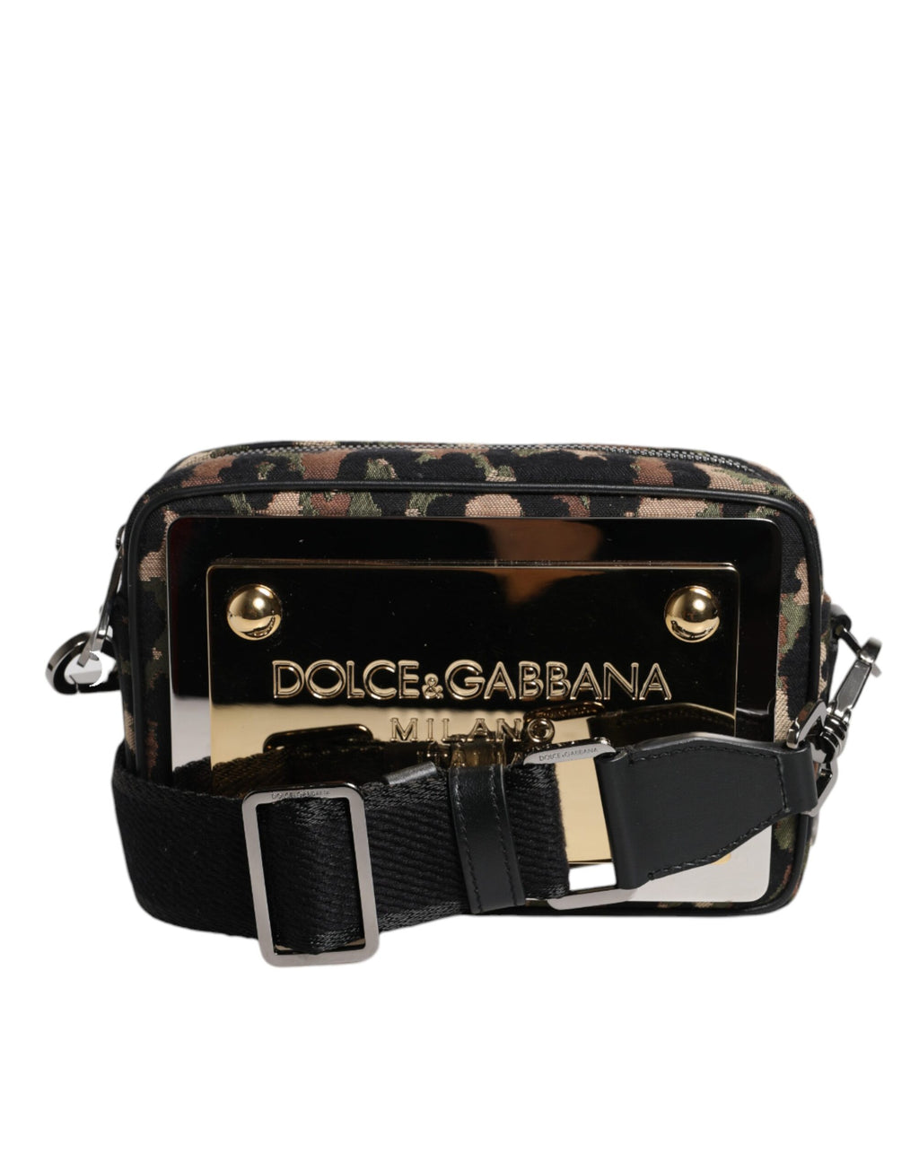 Dolce & Gabbana Multicolor Leopard Jacquard DG Logo Crossbody Tasche