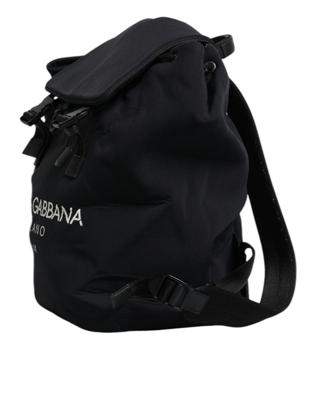 Dolce & Gabbana Schwarzer Neopren Nylon DG Logo Schulrucksack Tasche