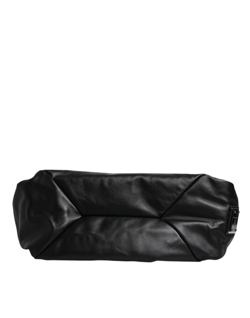 Dolce & Gabbana Schwarze Leder-Logo-Plakette Umhängetasche