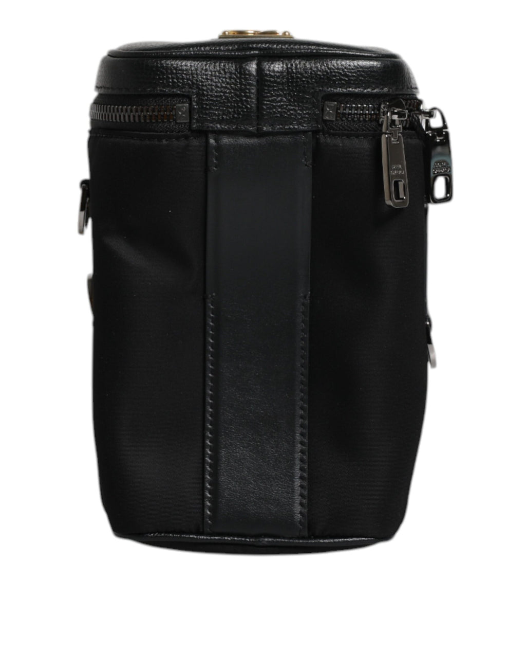 Dolce & Gabbana Schwarzes Leder Logo Geldbörse Crossbody Kameratasche
