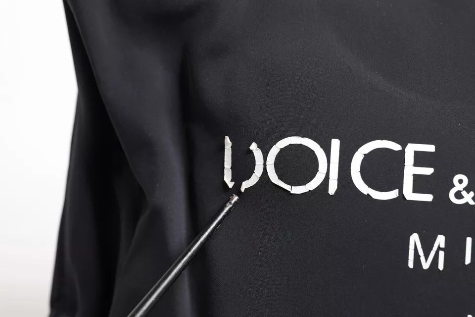 Dolce & Gabbana Schwarzer Canvas DG Logo Frauen Shopping Hand Tote Bag