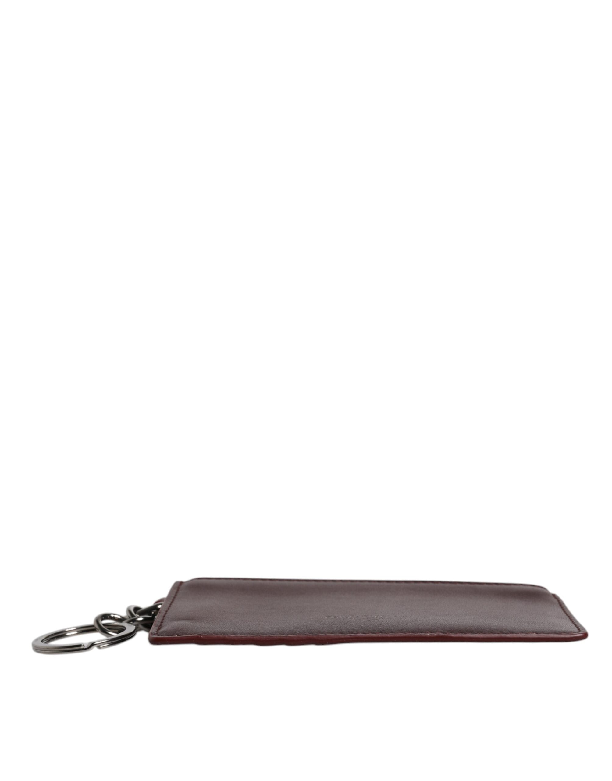Dolce & Gabbana Braunes Kalbsleder DG Logo Kartenhalter Brieftasche