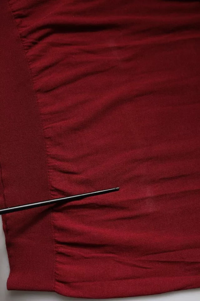 Dolce & Gabbana Kastanienbrauner Kaschmirpullover mit Rundhalsausschnitt