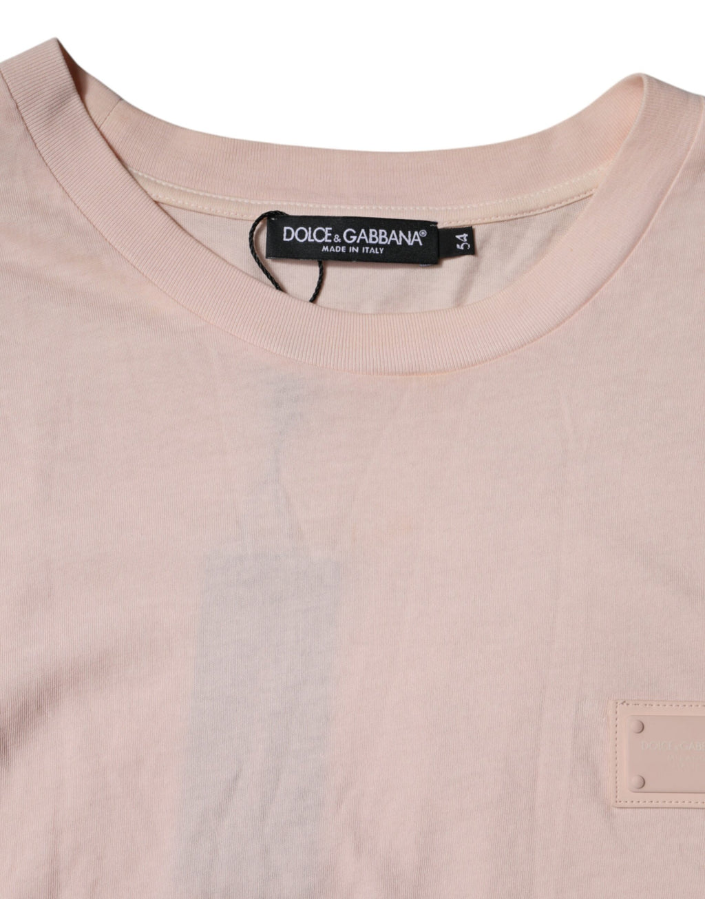 Dolce & Gabbana Beige Logo Rundhalsausschnitt Kurzarm-T-Shirt