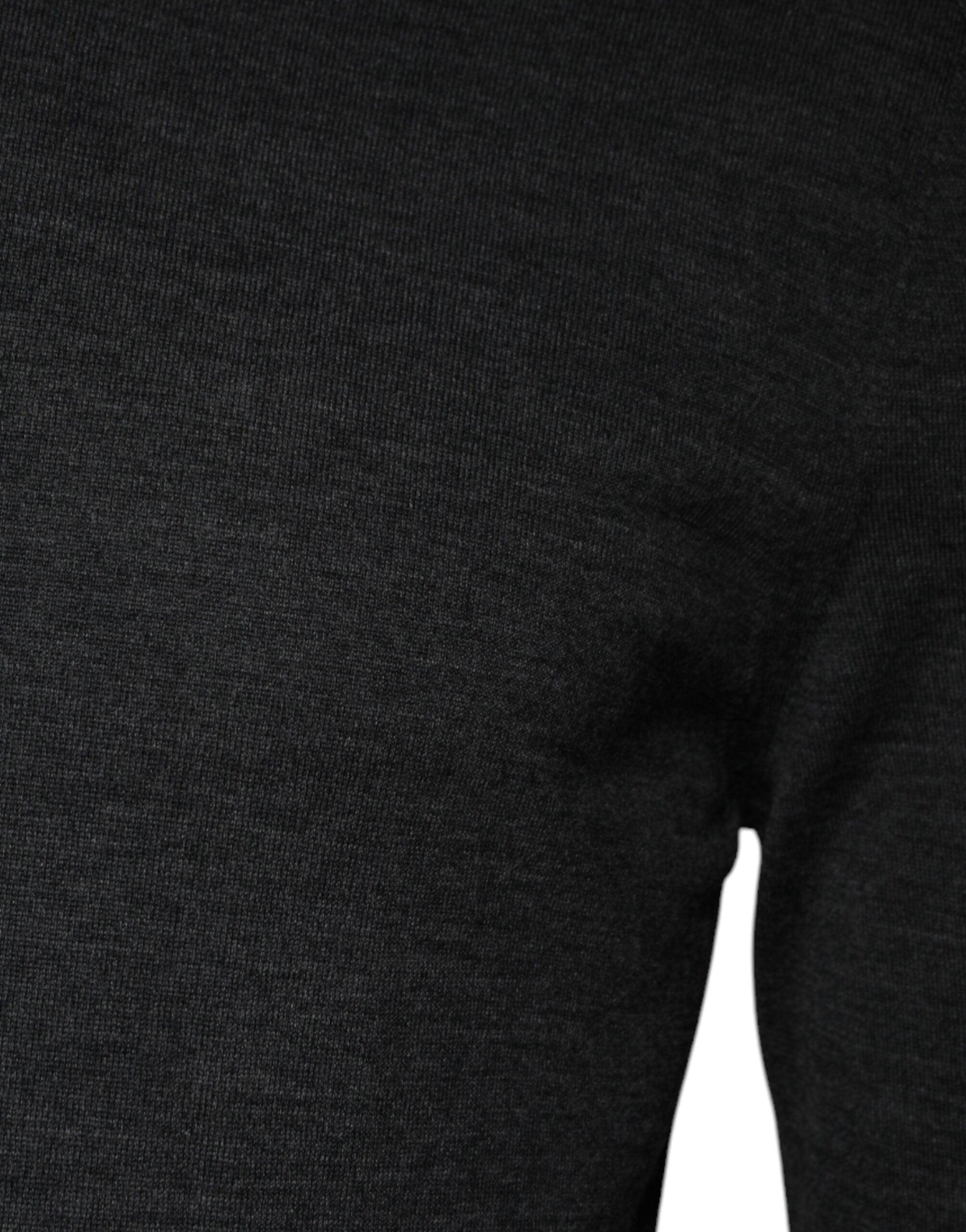 Dolce & Gabbana Grauer Wollstrick-Rollkragenpullover