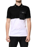 Dolce & Gabbana Schwarz Weiß Baumwolle Kurzarm Poloshirt