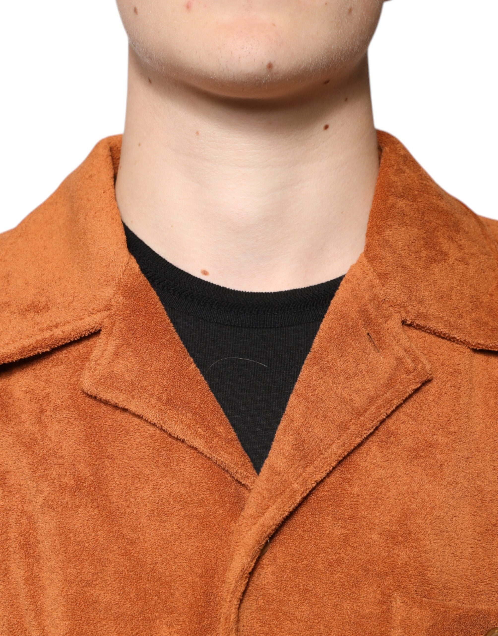 Dolce & Gabbana Hazel Cotton Velvet Button Down Hemd mit Kragen