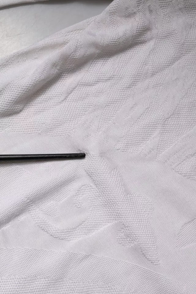 Dolce & Gabbana Weißer Seiden-Rundhals-Pullover für Männer