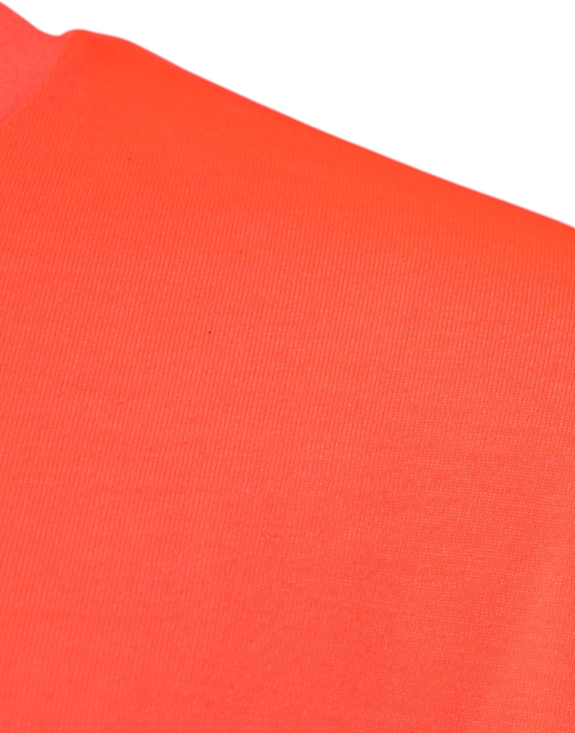 Dolce & Gabbana Orange Logo Polyester T-Shirt mit Rundhalsausschnitt