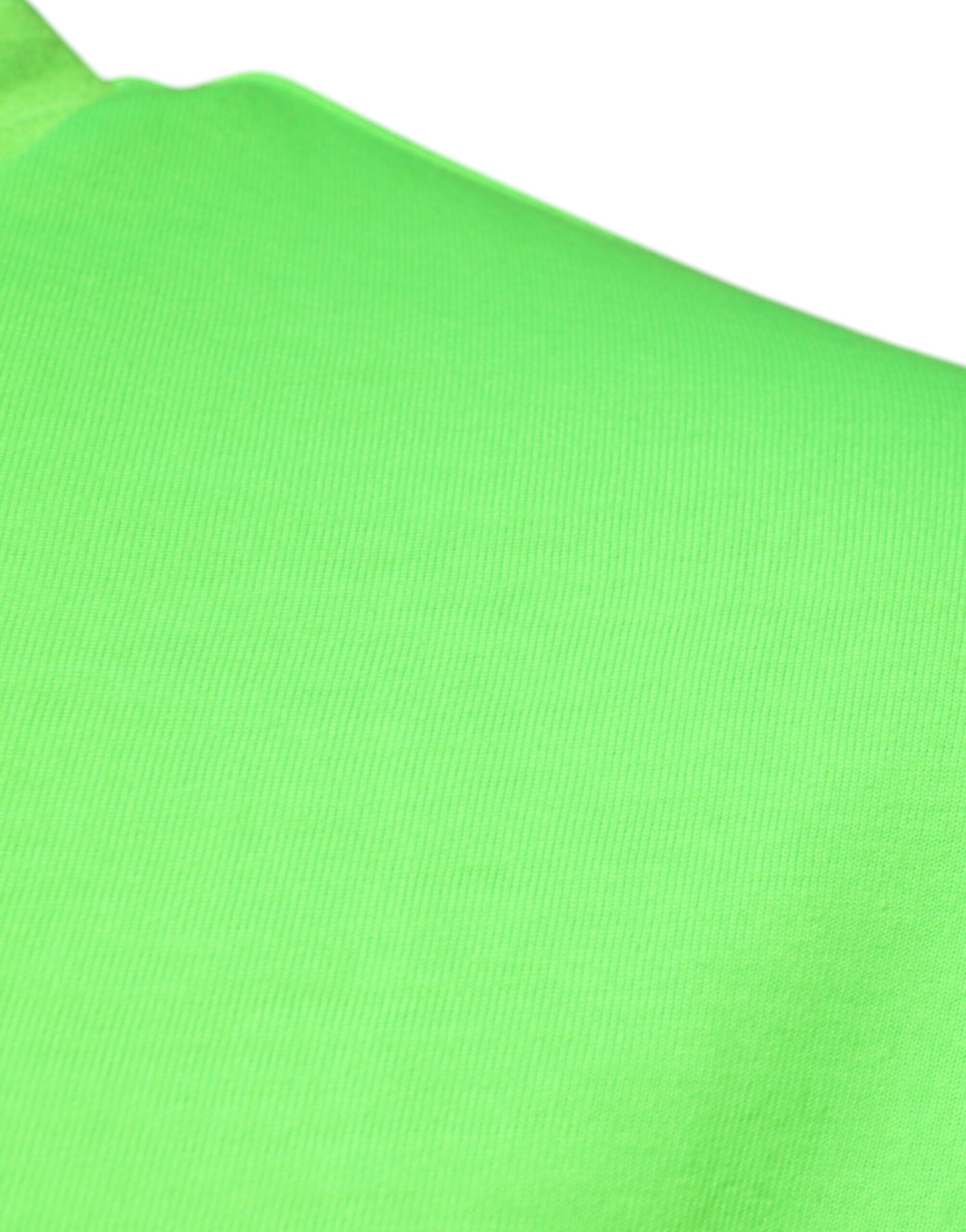 Dolce & Gabbana Grünes Logo-Polyester-T-Shirt mit Rundhalsausschnitt