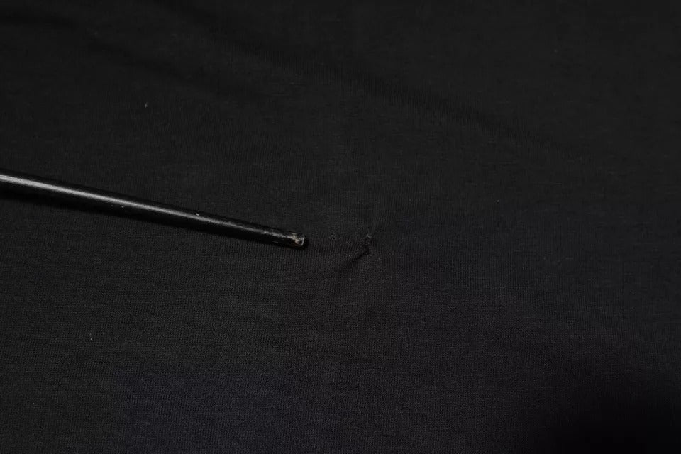 Dolce & Gabbana Schwarzes Baumwoll-T-Shirt mit Rundhalsausschnitt und kurzen Ärmeln