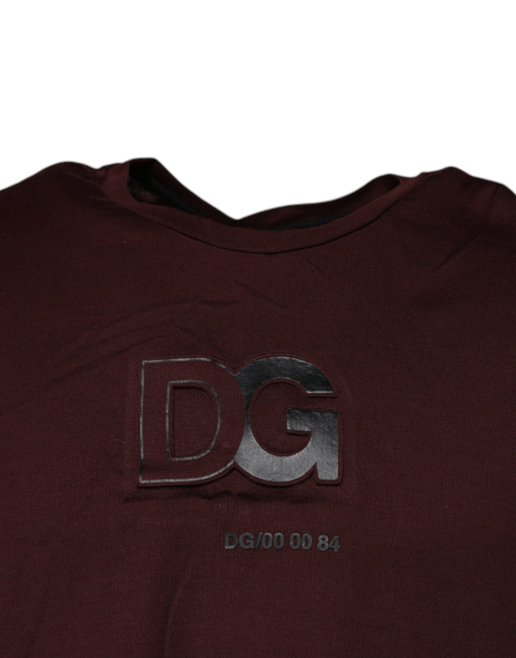 Dolce & Gabbana Braunes T-Shirt mit Rundhalsausschnitt aus Baumwolle mit Logodruck