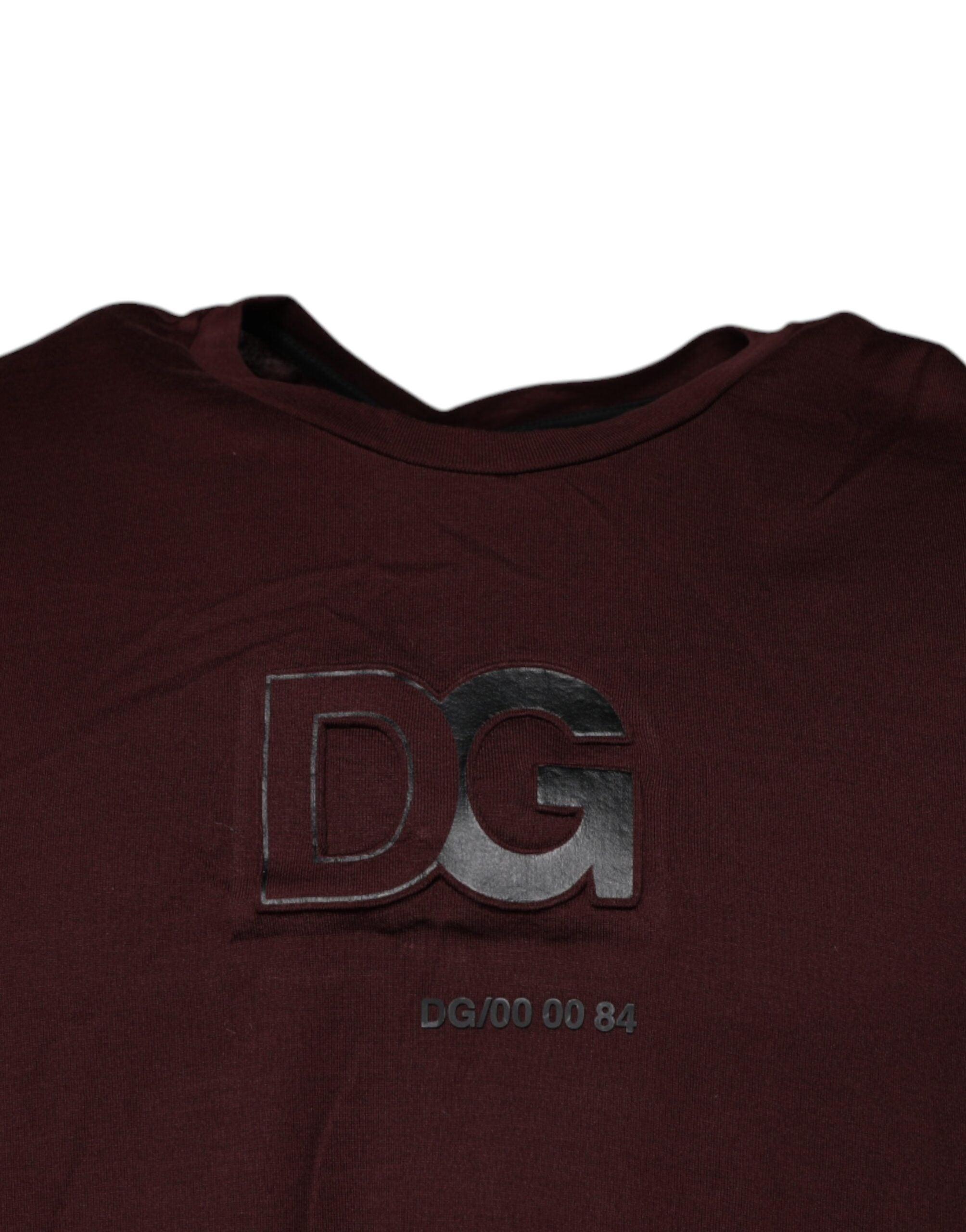 Dolce & Gabbana Braunes T-Shirt mit Rundhalsausschnitt aus Baumwolle mit Logodruck