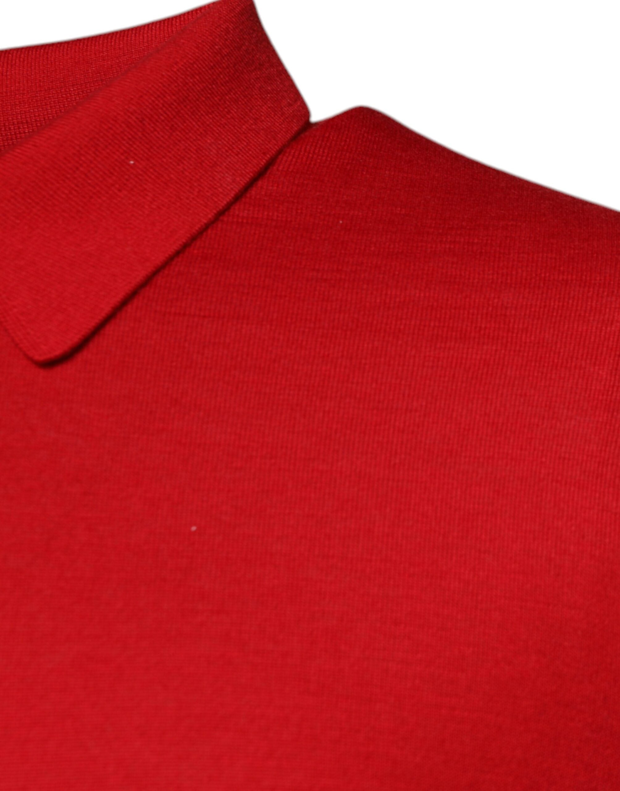 Dolce & Gabbana Roter Kaschmirpullover mit Kragen