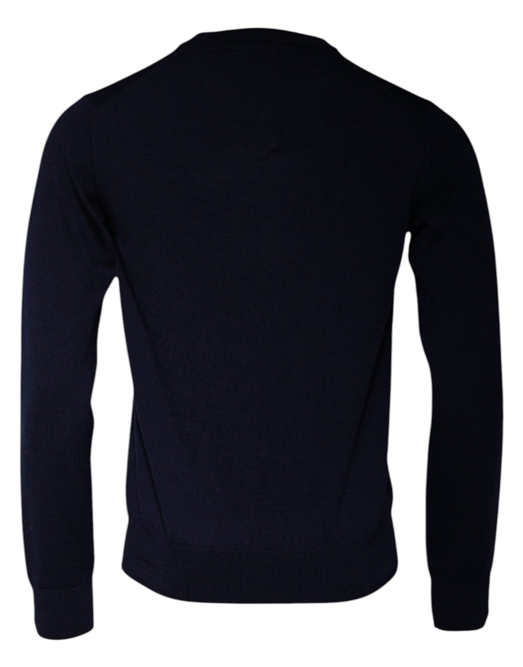 Dolce & Gabbana Blauer DG Logo-Wollpullover mit Rundhalsausschnitt