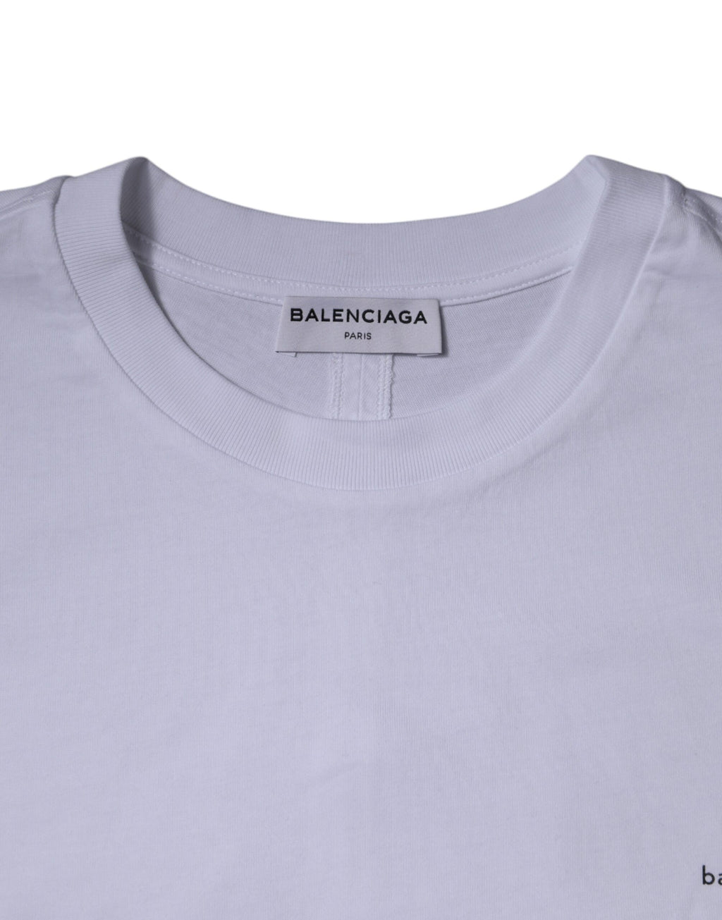Balenciaga Weißes Logo-T-Shirt aus Baumwoll-Jersey mit Rundhalsausschnitt und kurzen Ärmeln
