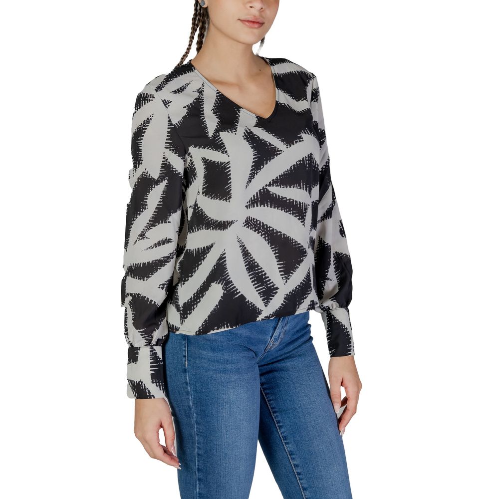 Jacqueline De Yong Schwarze Bluse aus recyceltem Polyester