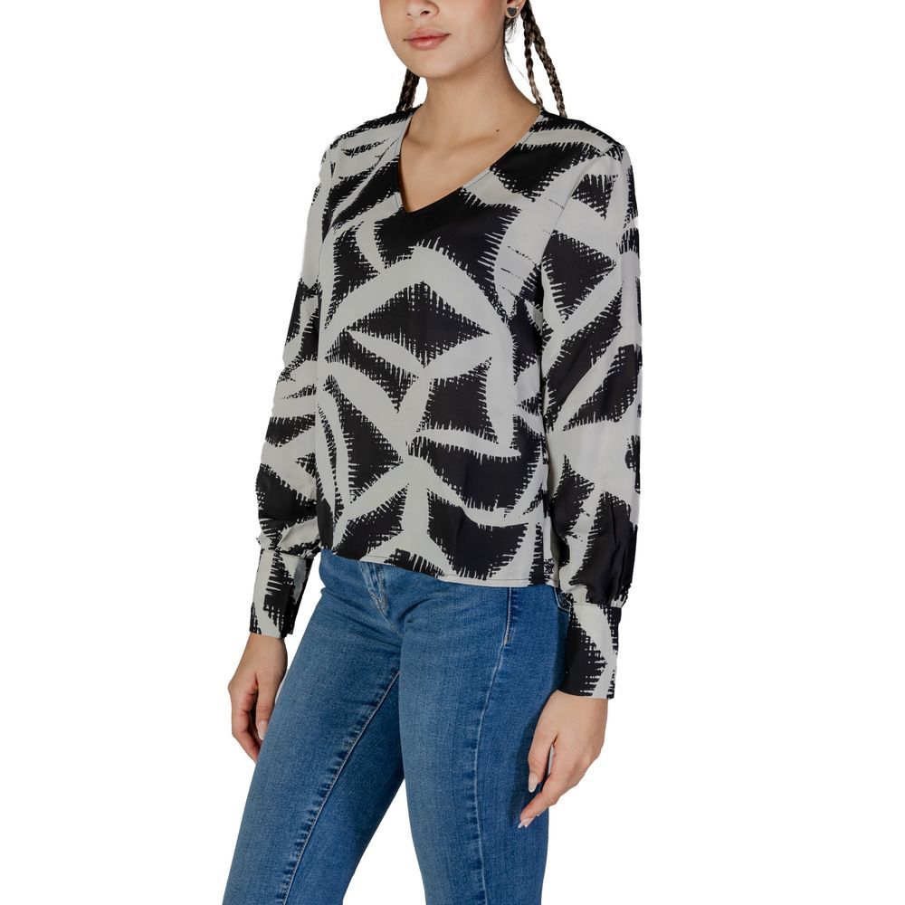 Jacqueline De Yong Schwarze Bluse aus recyceltem Polyester