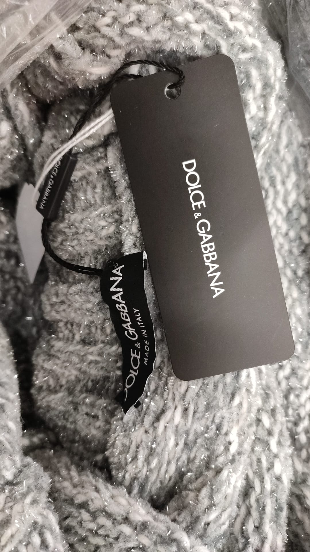 Dolce & Gabbana Grauer Rollkragenpullover aus Kaschmir