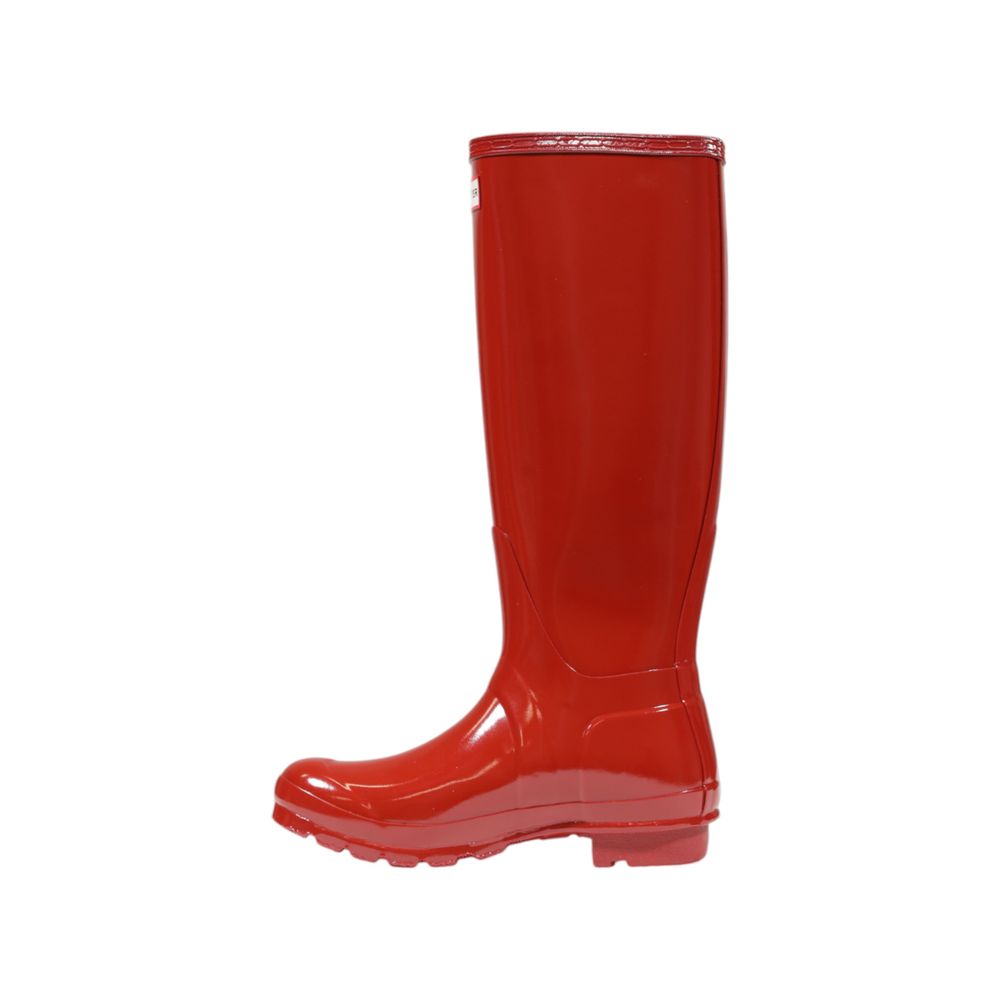 Hunter Rote Stiefel aus recyceltem Polyester